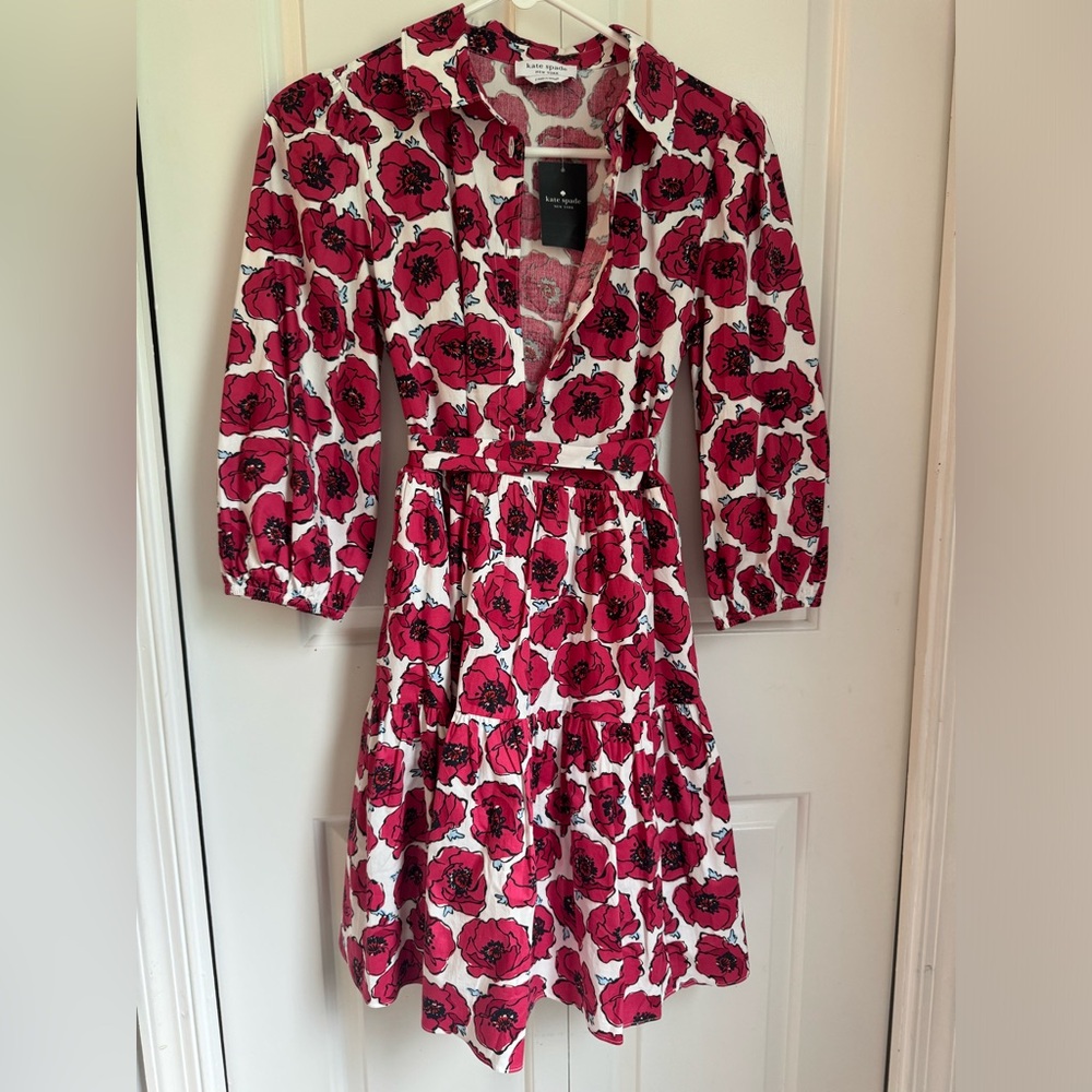 Kate spade floral dress new with tags, size small
